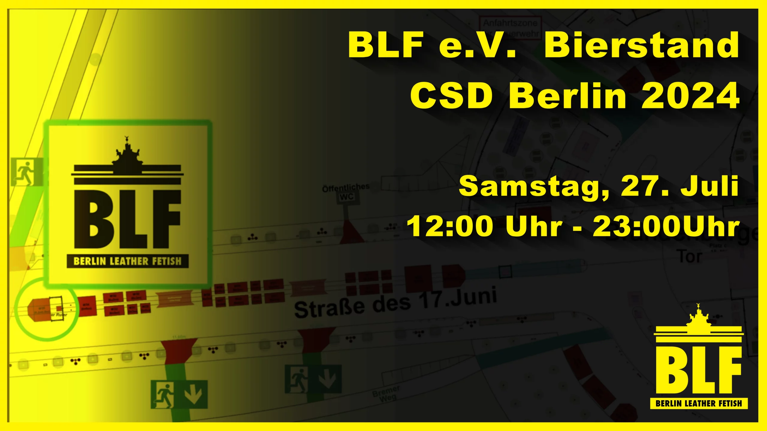 BLF e.V. Bierstand CSD Berlin 2024 Samstag, 27. Juli 12:00 Uhr - 23:00Uhr