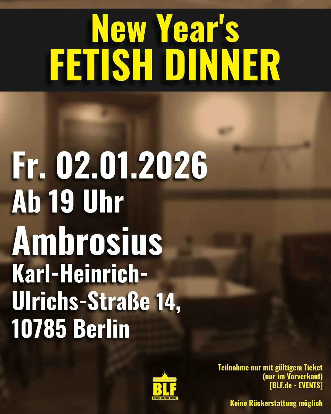 Fetish Dinner @ Restaurant Ambrosius - Freitag, den 2. Januar 2026